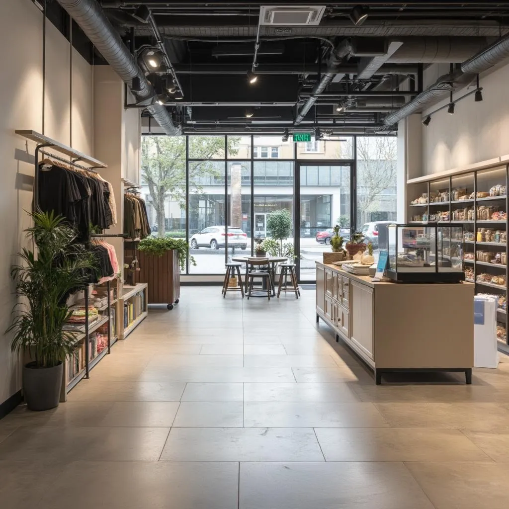 Espacio comercial limpio