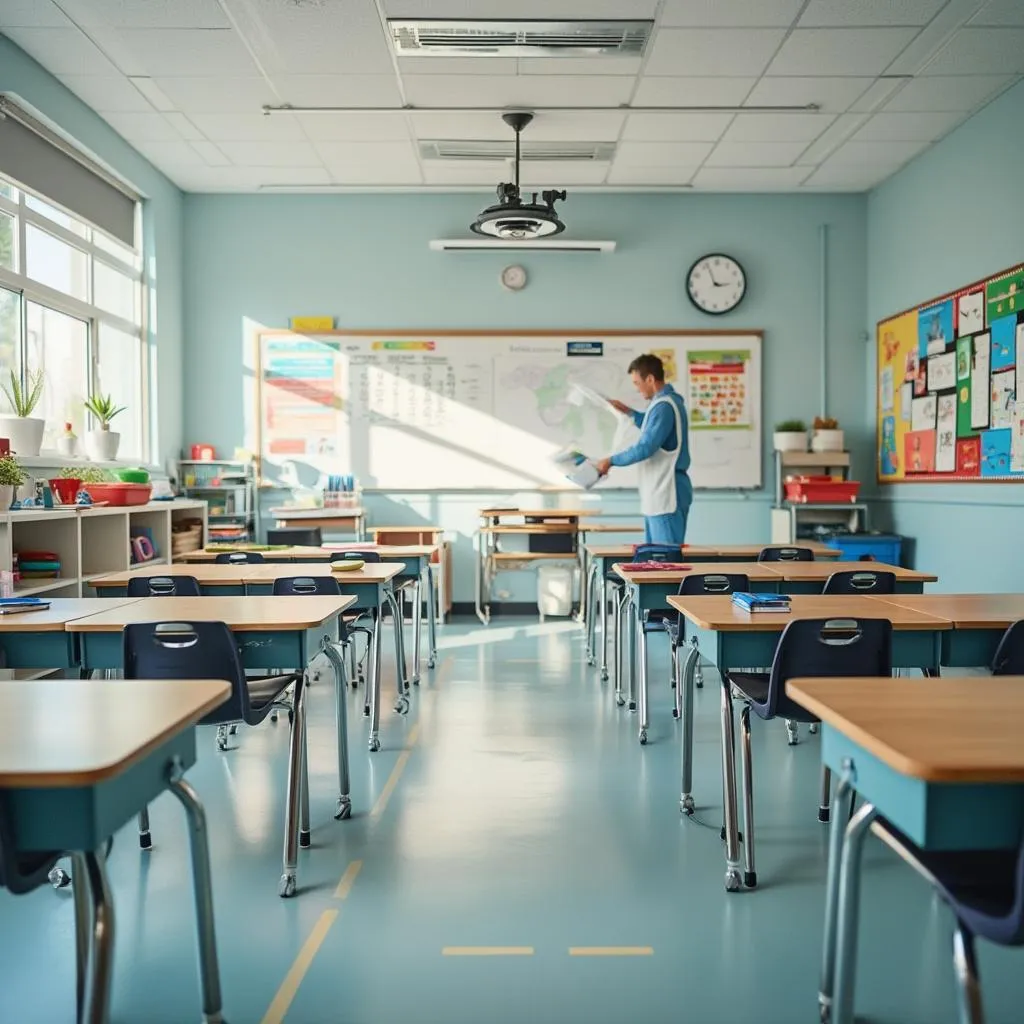 Limpieza de escuelas y centros educativos